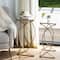 Glitzhome® Metal Tall Accent Table with Glass Top Set